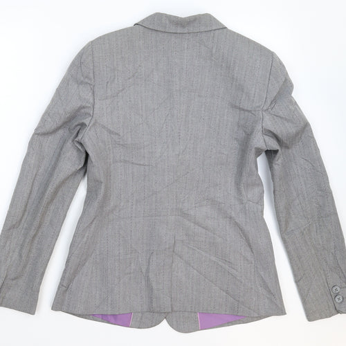 Per Una Womens Grey Striped  Jacket Suit Jacket Size 10