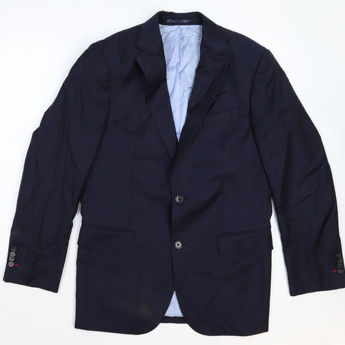 Preworn Mens Blue   Jacket Suit Jacket Size 36