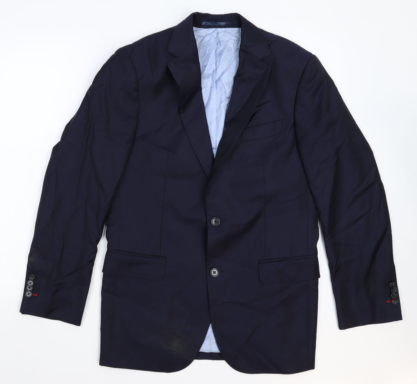 Preworn Mens Blue   Jacket Suit Jacket Size 36