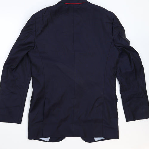 Preworn Mens Blue   Jacket Suit Jacket Size 36