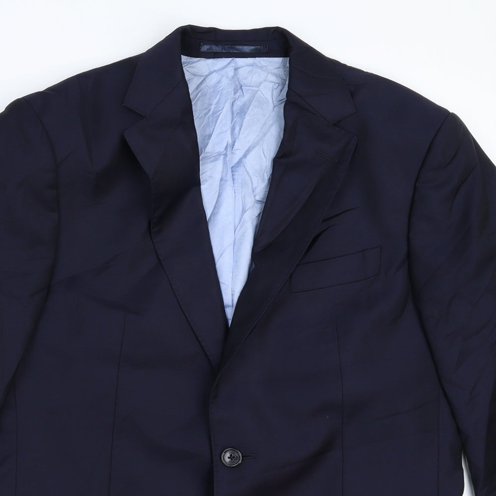 Preworn Mens Blue   Jacket Suit Jacket Size 36