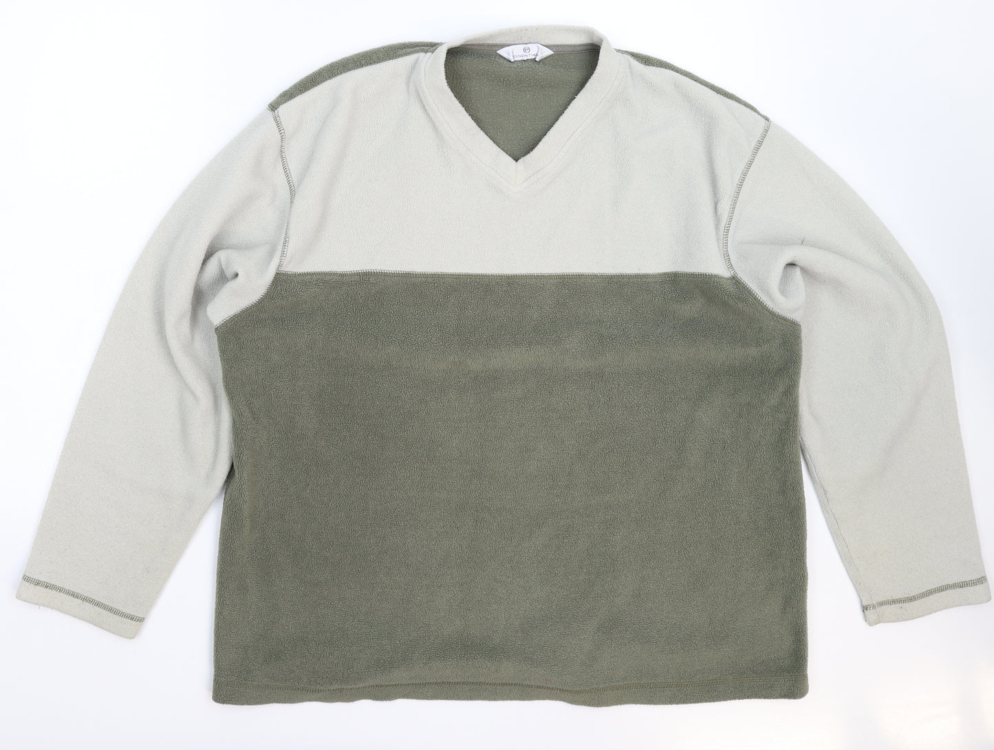 Essentials Mens Green  Fleece Pullover Jumper Size XL
