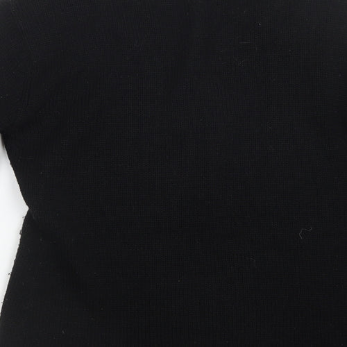 Preworn Womens Black  Knit Cardigan Jumper Size M