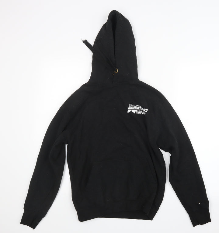 Awdis Mens Black Pullover Hoodie Size XS
