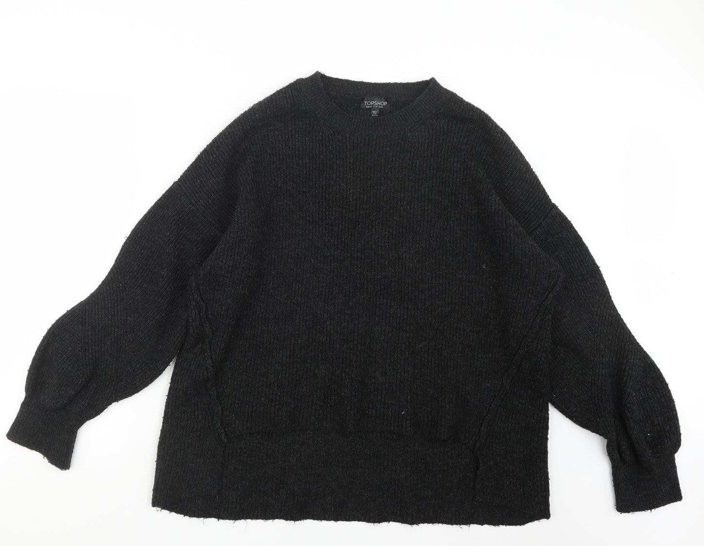 Topshop Womens Black  Knit Pullover Jumper Size 14