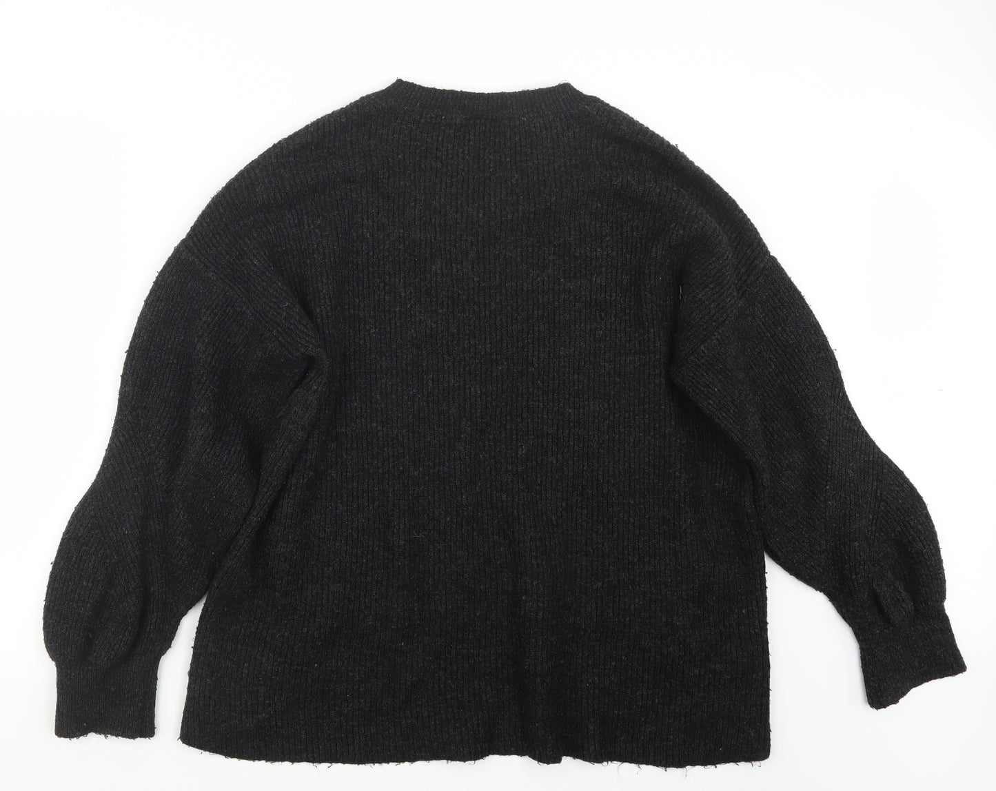 Topshop Womens Black  Knit Pullover Jumper Size 14