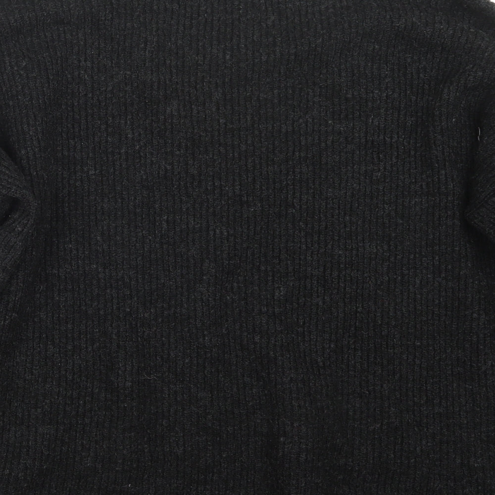 Topshop Womens Black  Knit Pullover Jumper Size 14