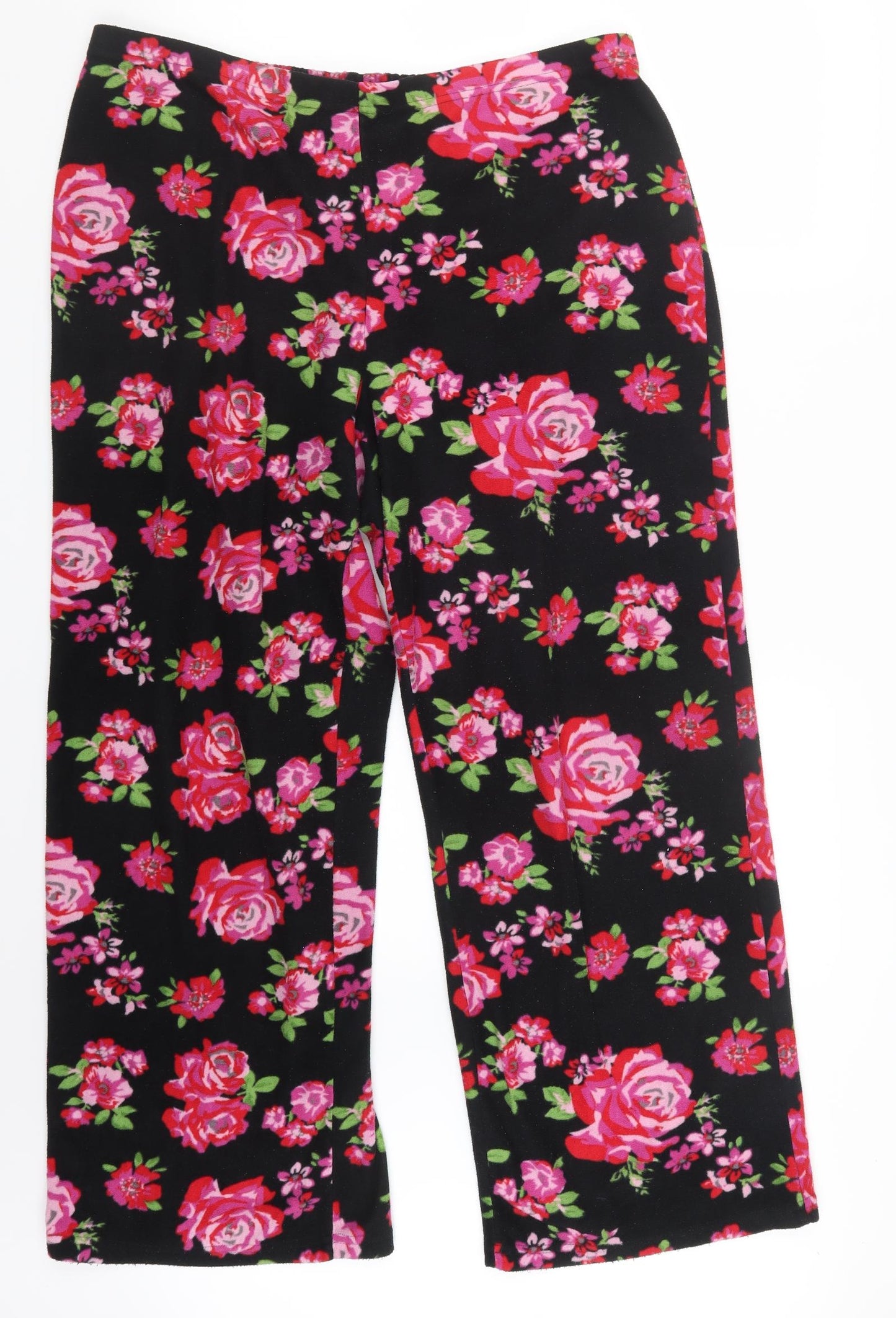 George Womens Pink Floral  Capri Pyjama Set Size 16