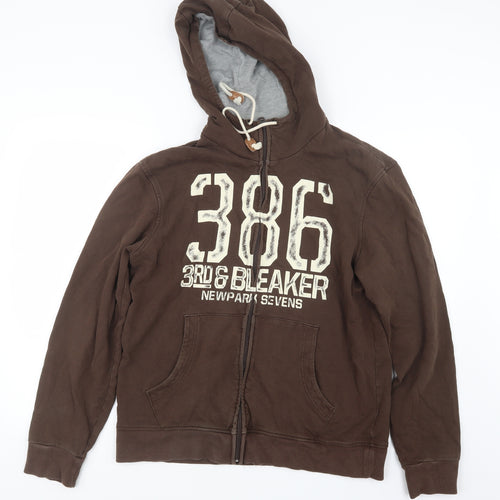 NEXT Mens Brown   Full Zip Hoodie Size L