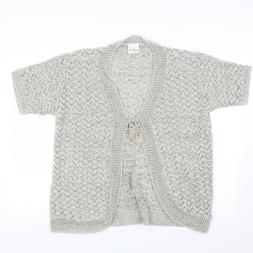 Pulse Womens Beige  Knit Cardigan Jumper Size 2XL