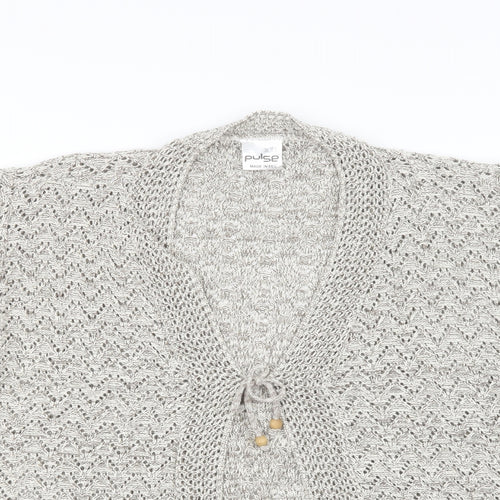 Pulse Womens Beige  Knit Cardigan Jumper Size 2XL