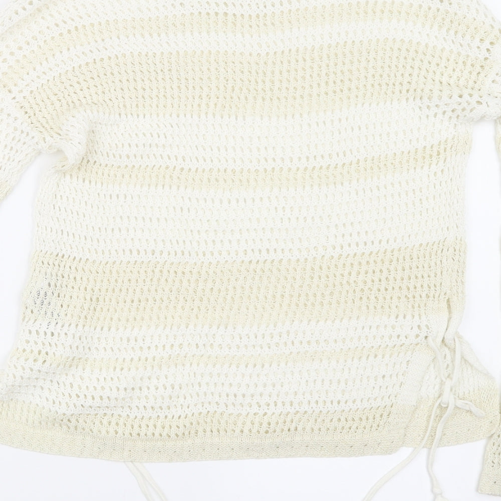 Dorothy Perkins Womens White  Knit Pullover Jumper Size 12