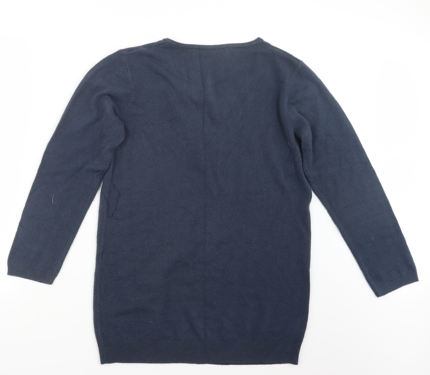 Damart Womens Blue  Knit Pullover Jumper Size 14
