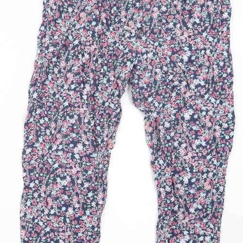 George Womens Blue Floral  Trousers  Size 12 L23.5 in