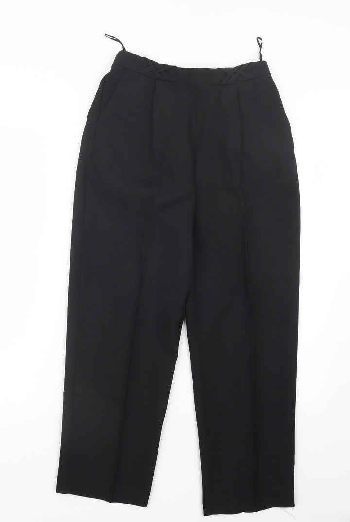 BM Womens Black   Trousers  Size 10 L25 in