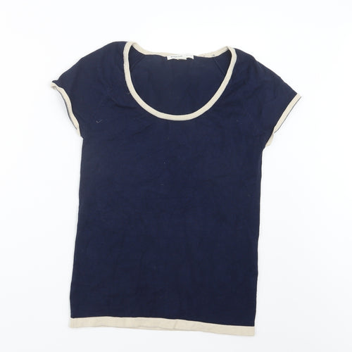 Mango Womens Blue  Knit Pullover Jumper Size M