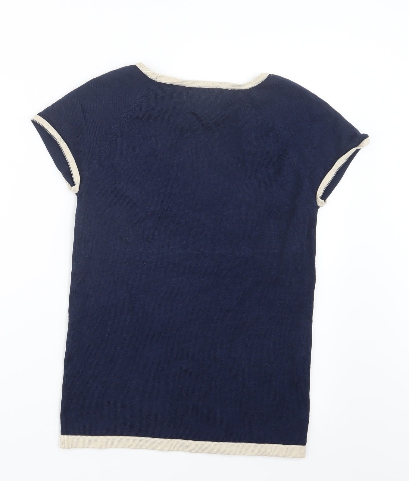Mango Womens Blue  Knit Pullover Jumper Size M