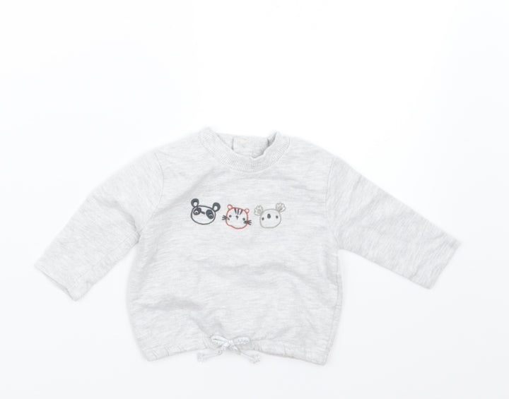 Very Girls Grey Pullover Jumper Size 0-3 Months