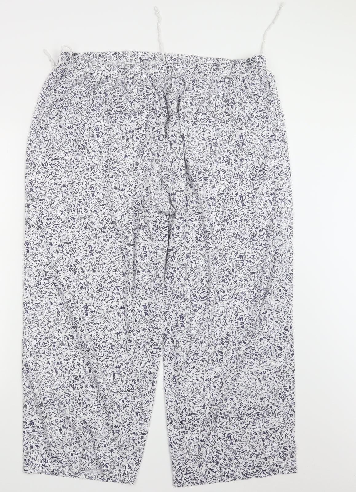 Bonmarché Womens Purple Geometric  Trousers  Size 24 L24 in