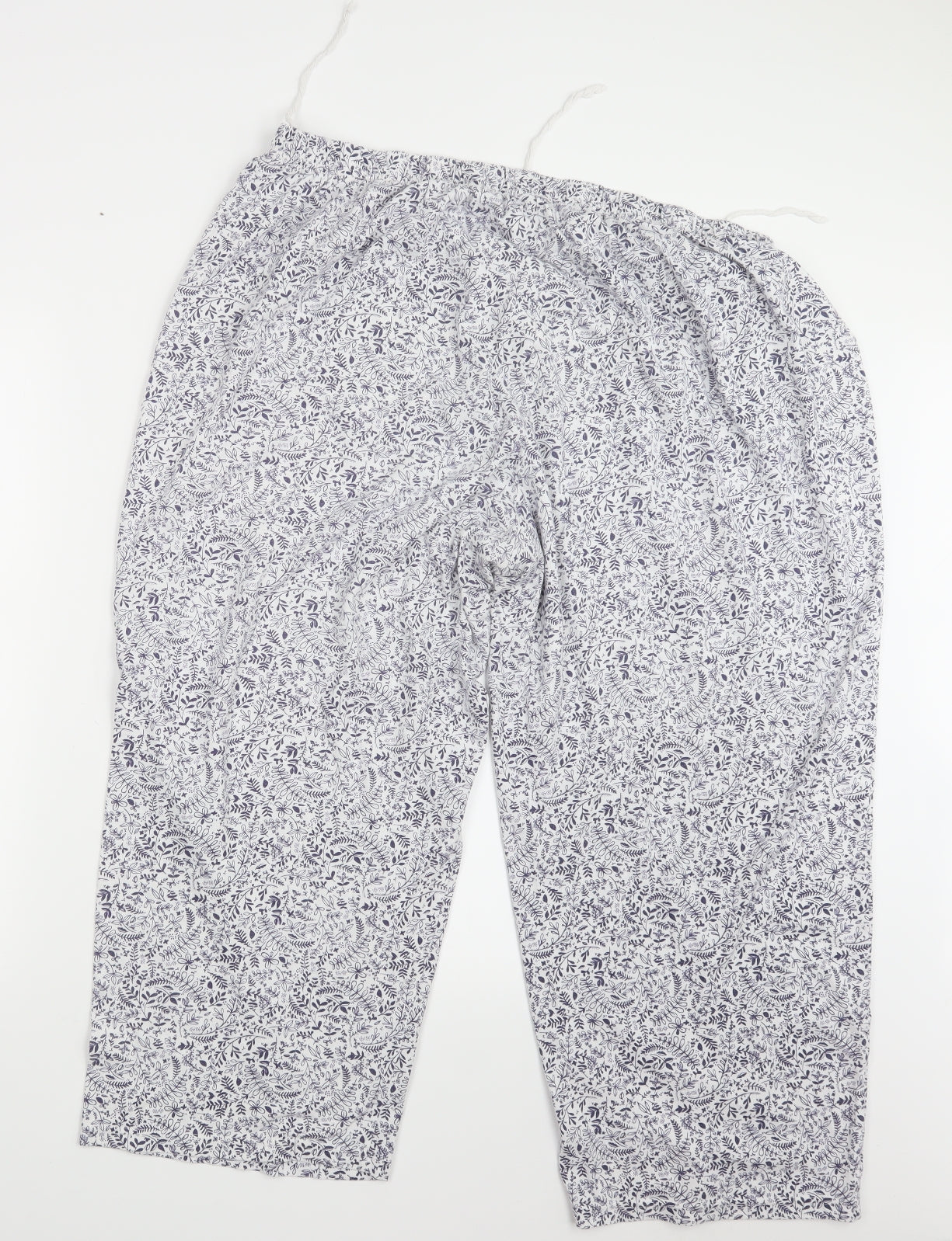 Bonmarché Womens Purple Geometric  Trousers  Size 24 L24 in