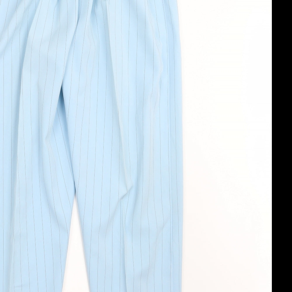 Preworn Womens Blue Striped  Trousers  Size 18 L27 in