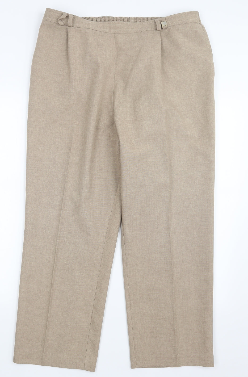 Marks and Spencer Womens Beige   Trousers  Size 18 L26 in - Short Leg