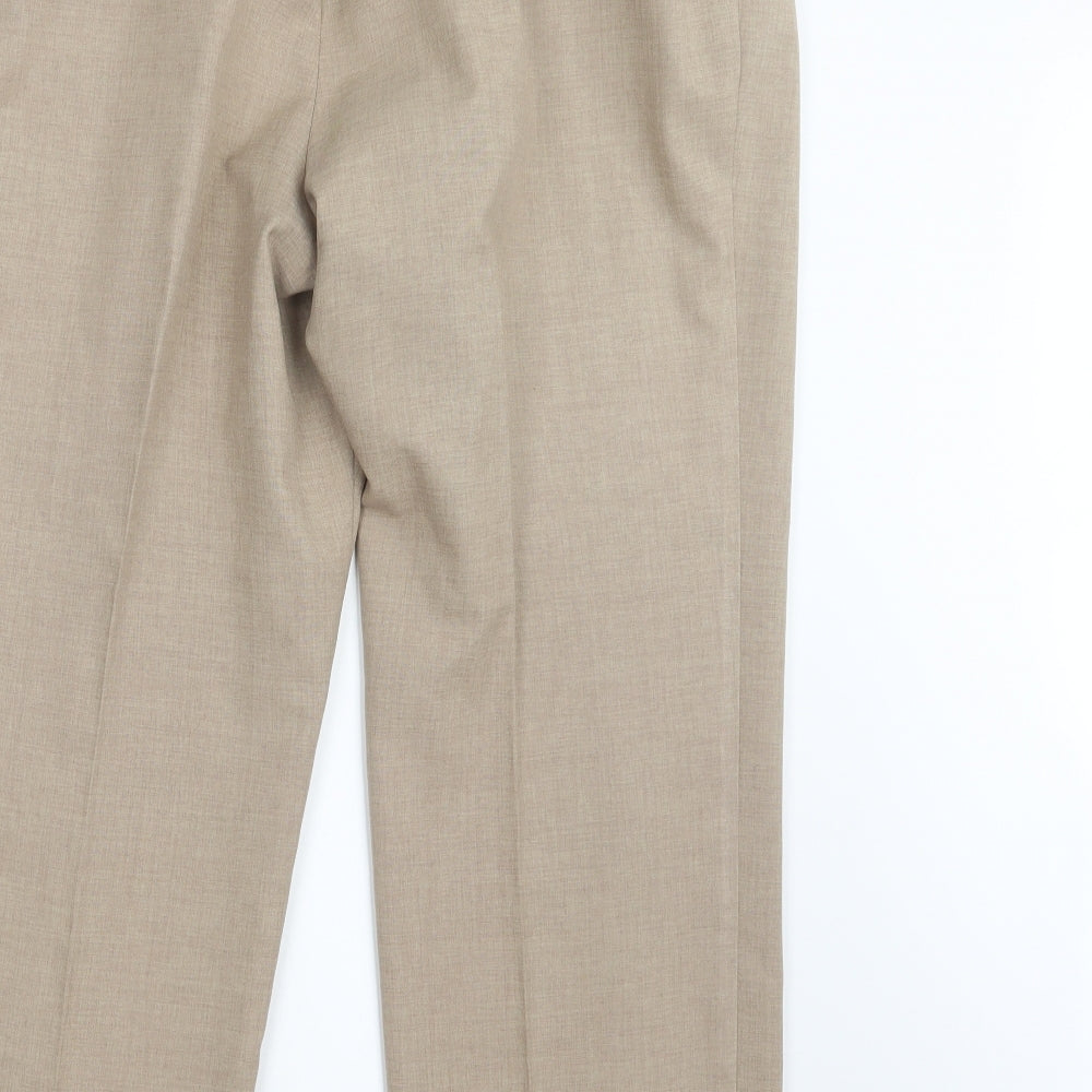 Marks and Spencer Womens Beige   Trousers  Size 18 L26 in - Short Leg