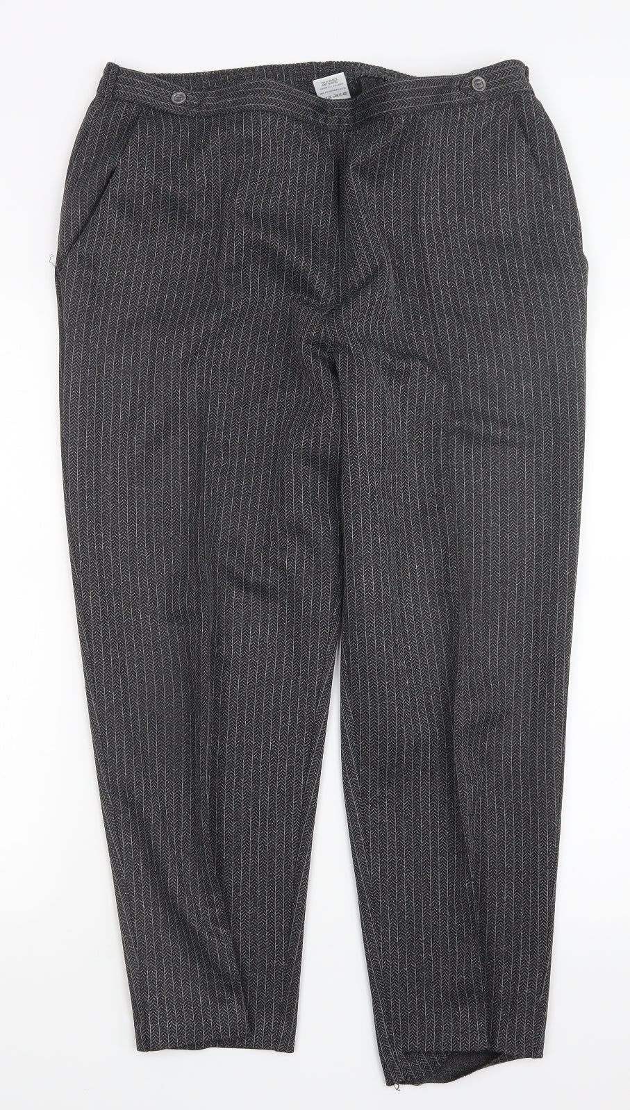 Marks and Spencer Womens Grey   Trousers  Size 18 L25 in