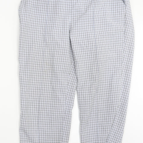 Sarah Hamilton Womens Blue Check  Trousers  Size 18 L26 in