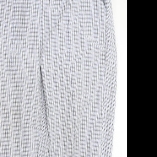 Sarah Hamilton Womens Blue Check  Trousers  Size 18 L26 in