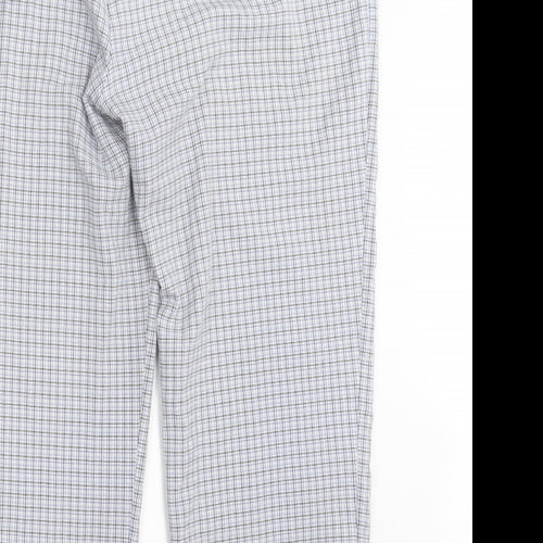 Sarah Hamilton Womens Blue Check  Trousers  Size 18 L26 in