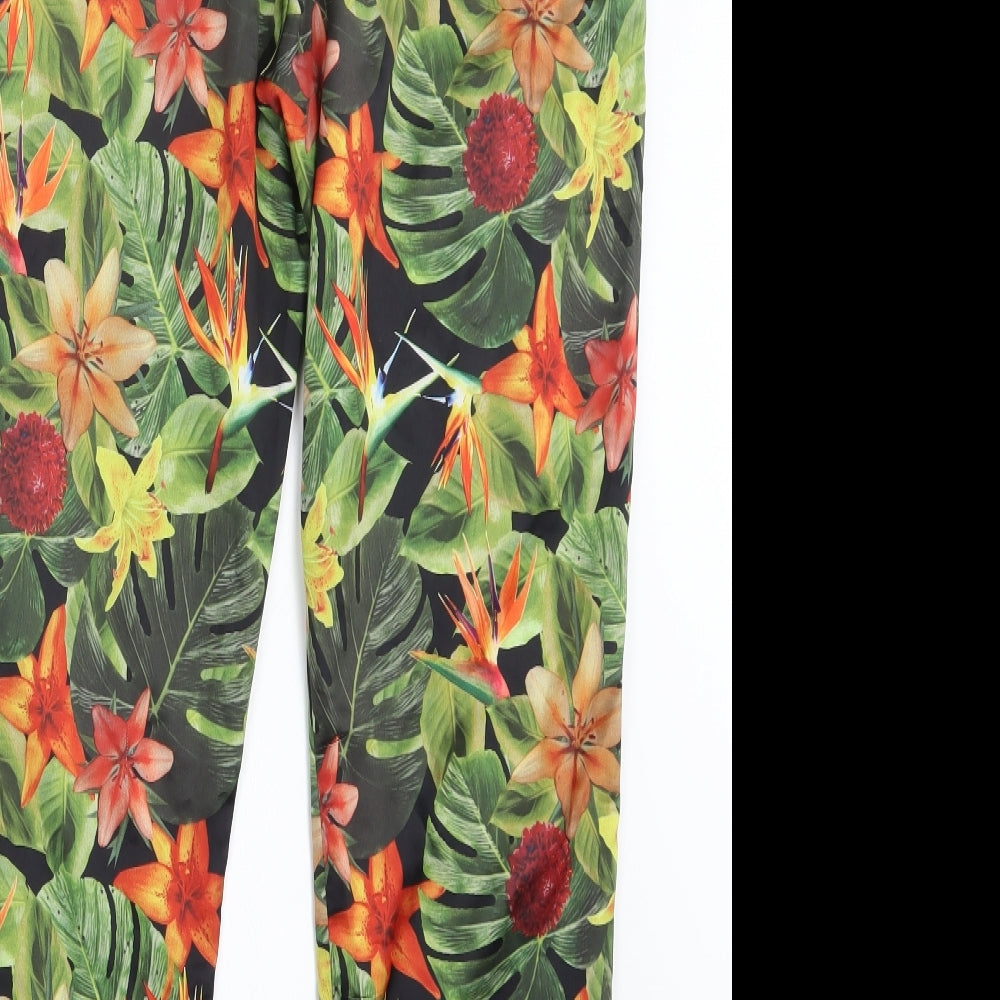 Atmosphere Womens Green Geometric  Trousers  Size 14 L28 in