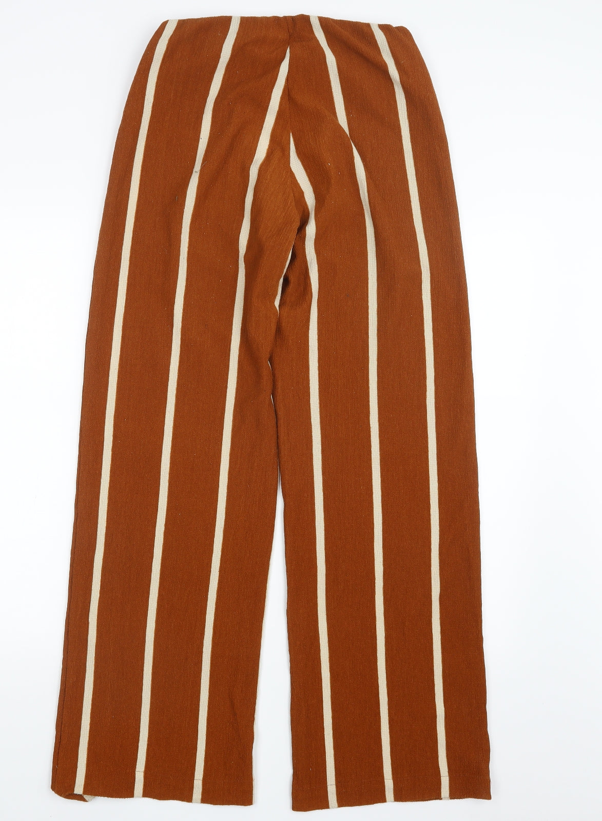 Preworn Womens Brown Striped  Trousers  Size 26 in L29 in