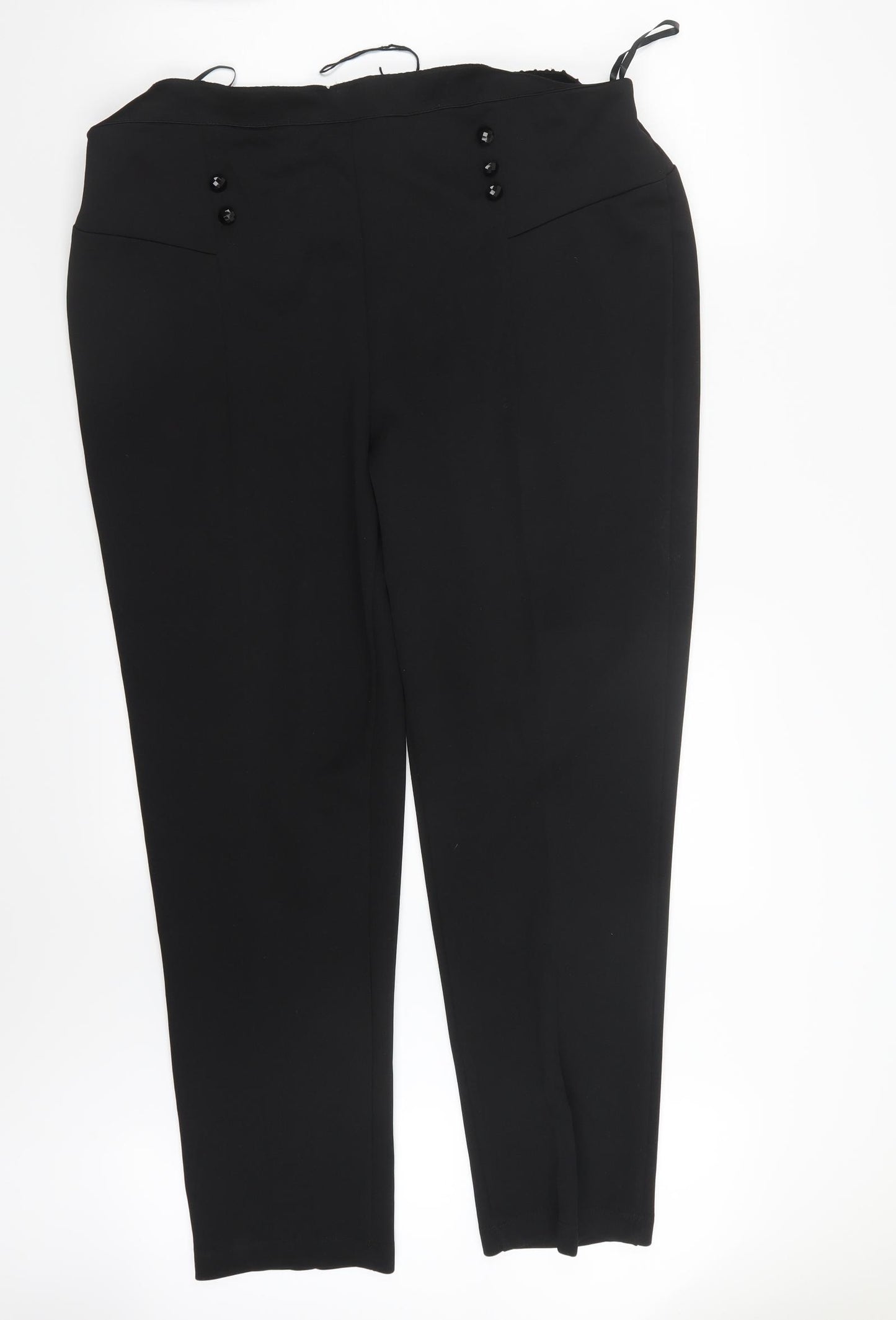 David Emanuel Womens Black   Trousers  Size 20 L29 in