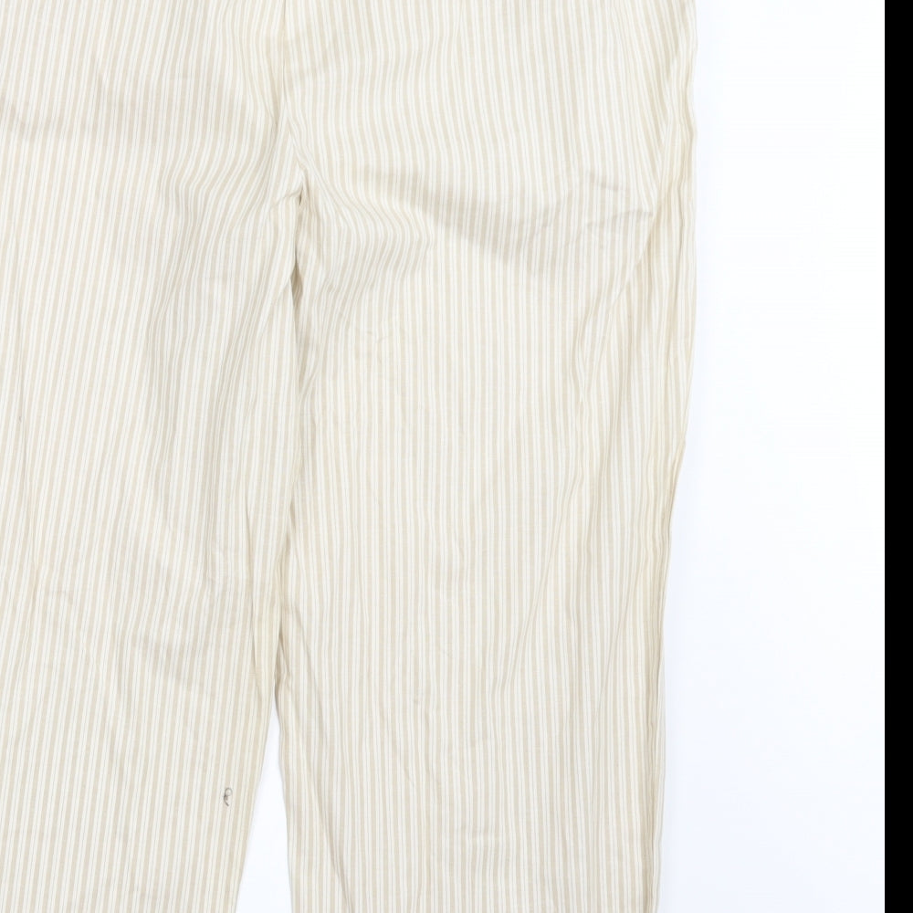 SportLeigh Womens Beige Striped  Trousers  Size 20 L25 in