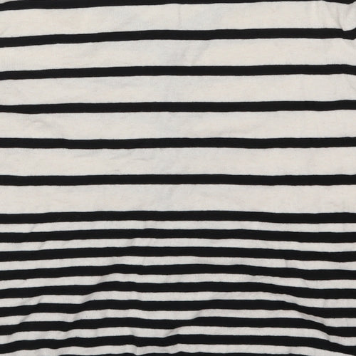 H&M Womens White Striped  Cardigan Jumper Size M