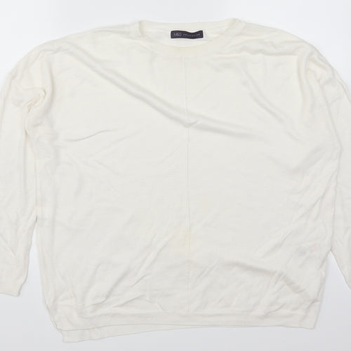 Marks and Spencer Womens White   Pullover Jumper Size L