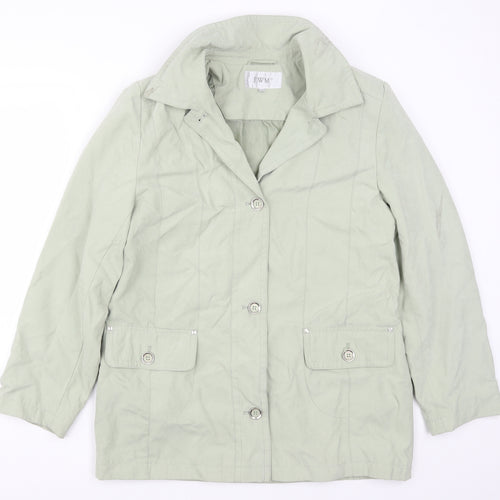 EWM Womens Green   Overcoat Coat Size 14