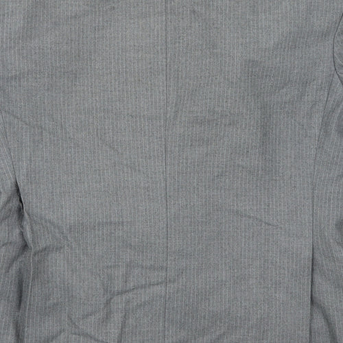 Preworn Mens Grey Striped  Jacket Suit Jacket Size 42