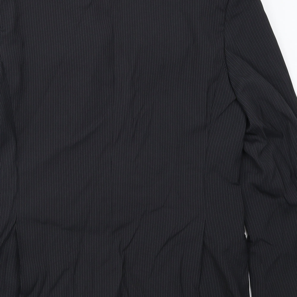 Charlton Gray  Mens Grey Striped  Jacket Suit Jacket Size 38