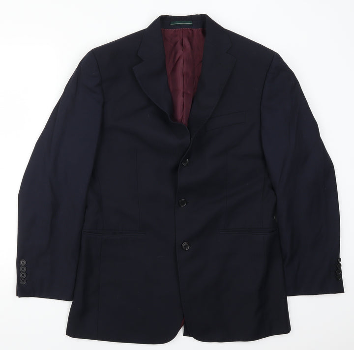 Greenwoods Mens Blue Jacket Suit Jacket Size 38