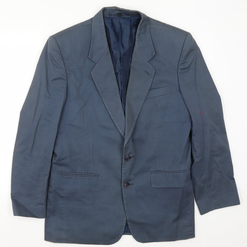 Baume & Mercier Mens Blue   Jacket Suit Jacket Size 38