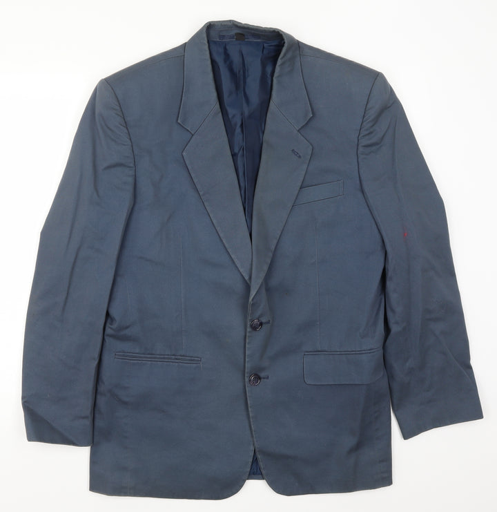 Baume & Mercier Mens Blue Jacket Suit Jacket Size 38