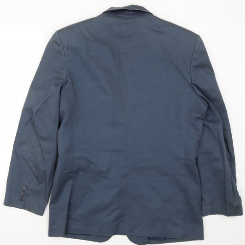 Baume & Mercier Mens Blue   Jacket Suit Jacket Size 38