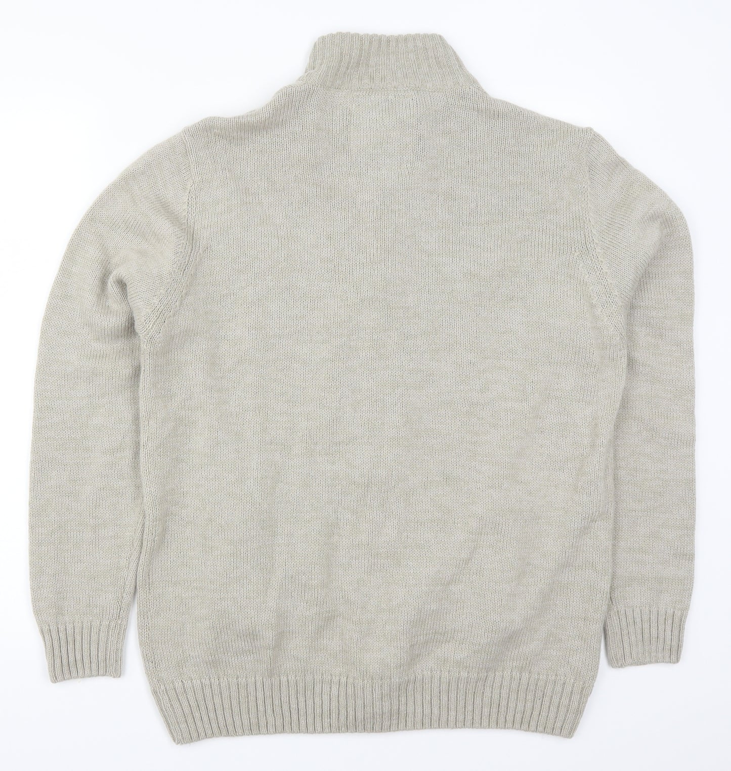 Atlas Mens Beige   Full Zip Jumper Size M