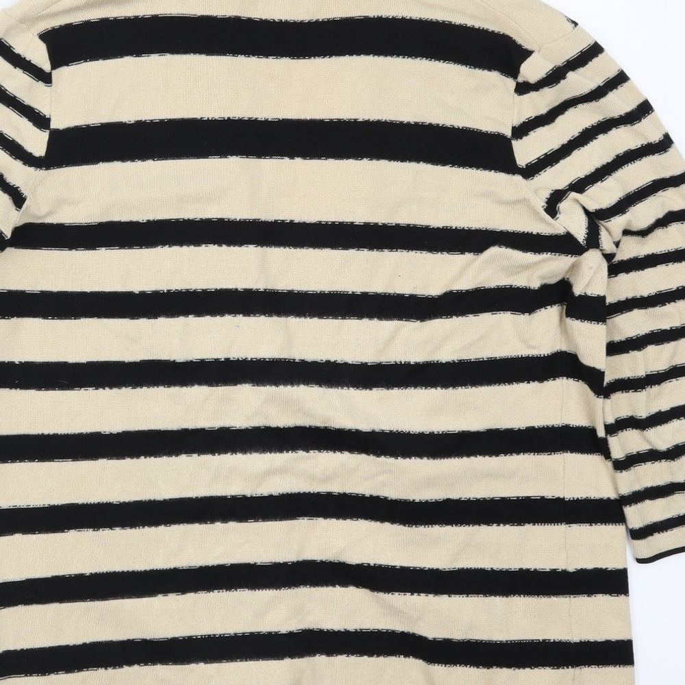 Country Casuals Womens Beige Striped  Cardigan Jumper Size M