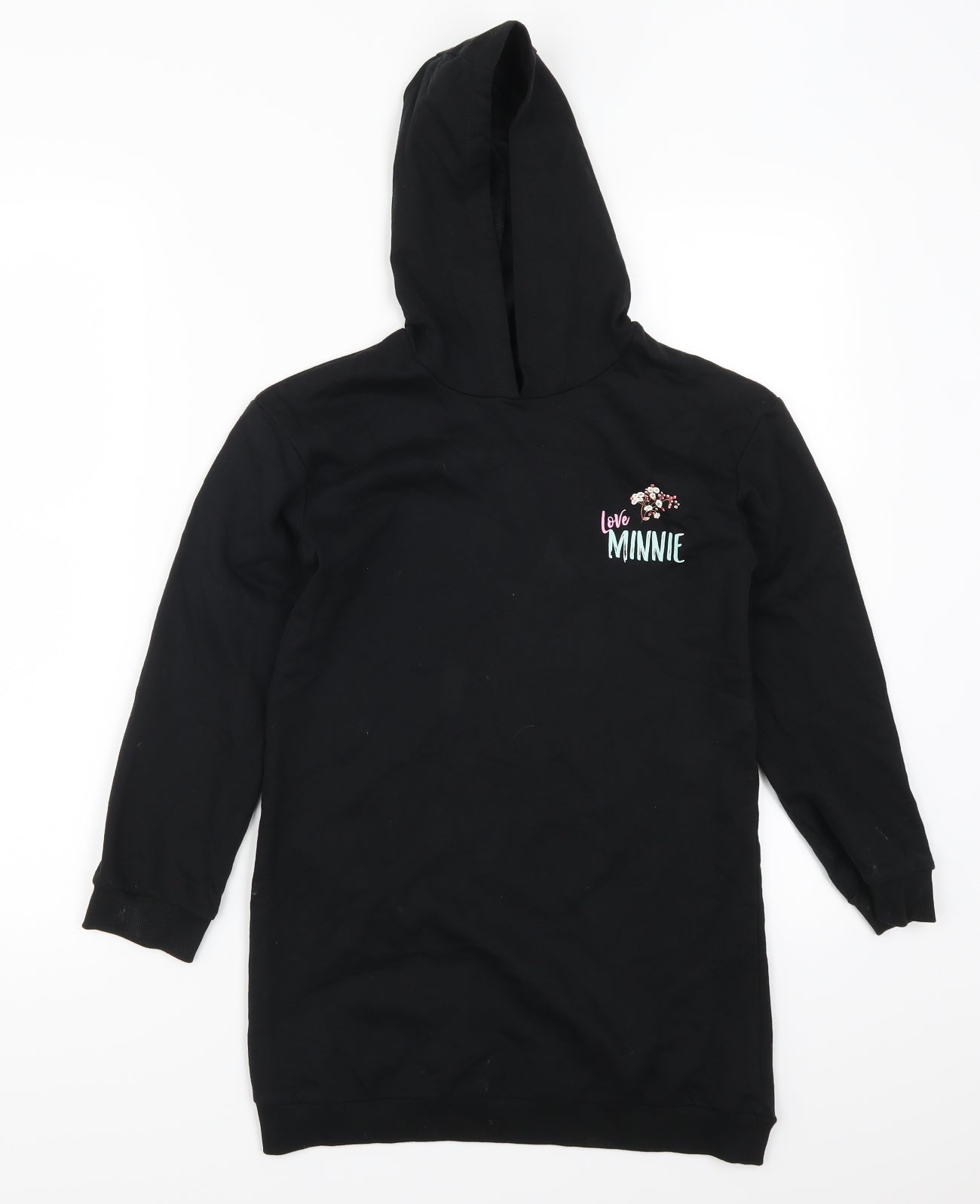 George Girls Black   Pullover Hoodie Size 7-8 Years  - Minnie Mouse