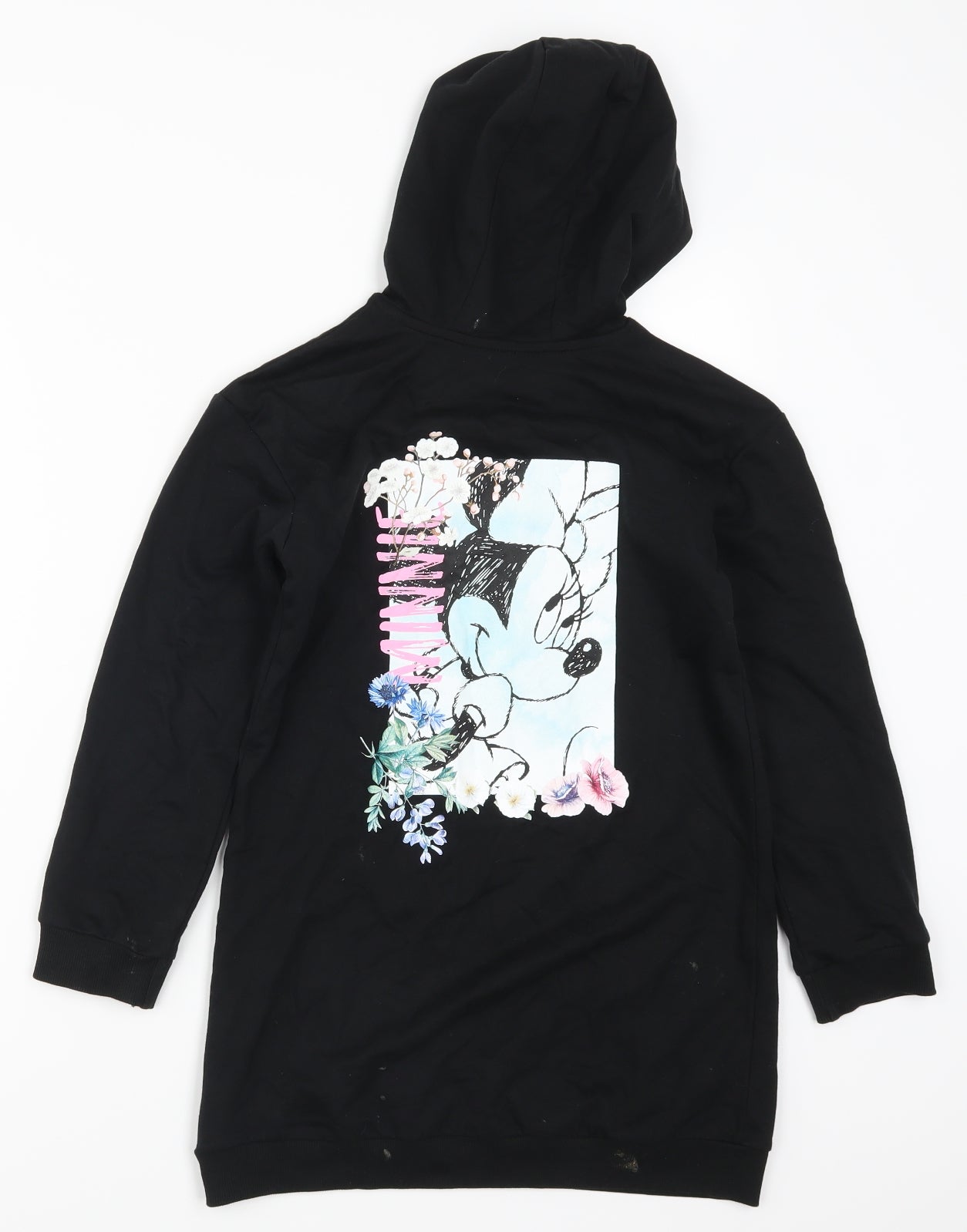George Girls Black   Pullover Hoodie Size 7-8 Years  - Minnie Mouse