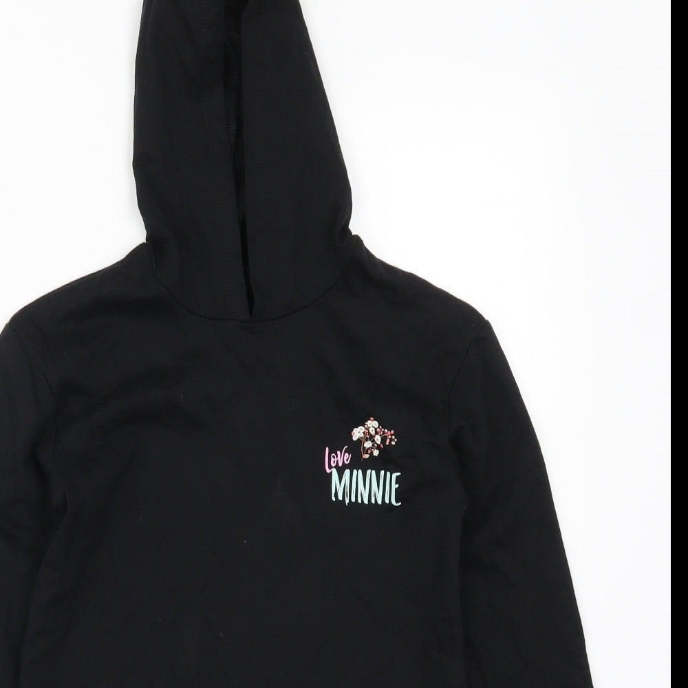 George Girls Black   Pullover Hoodie Size 7-8 Years  - Minnie Mouse