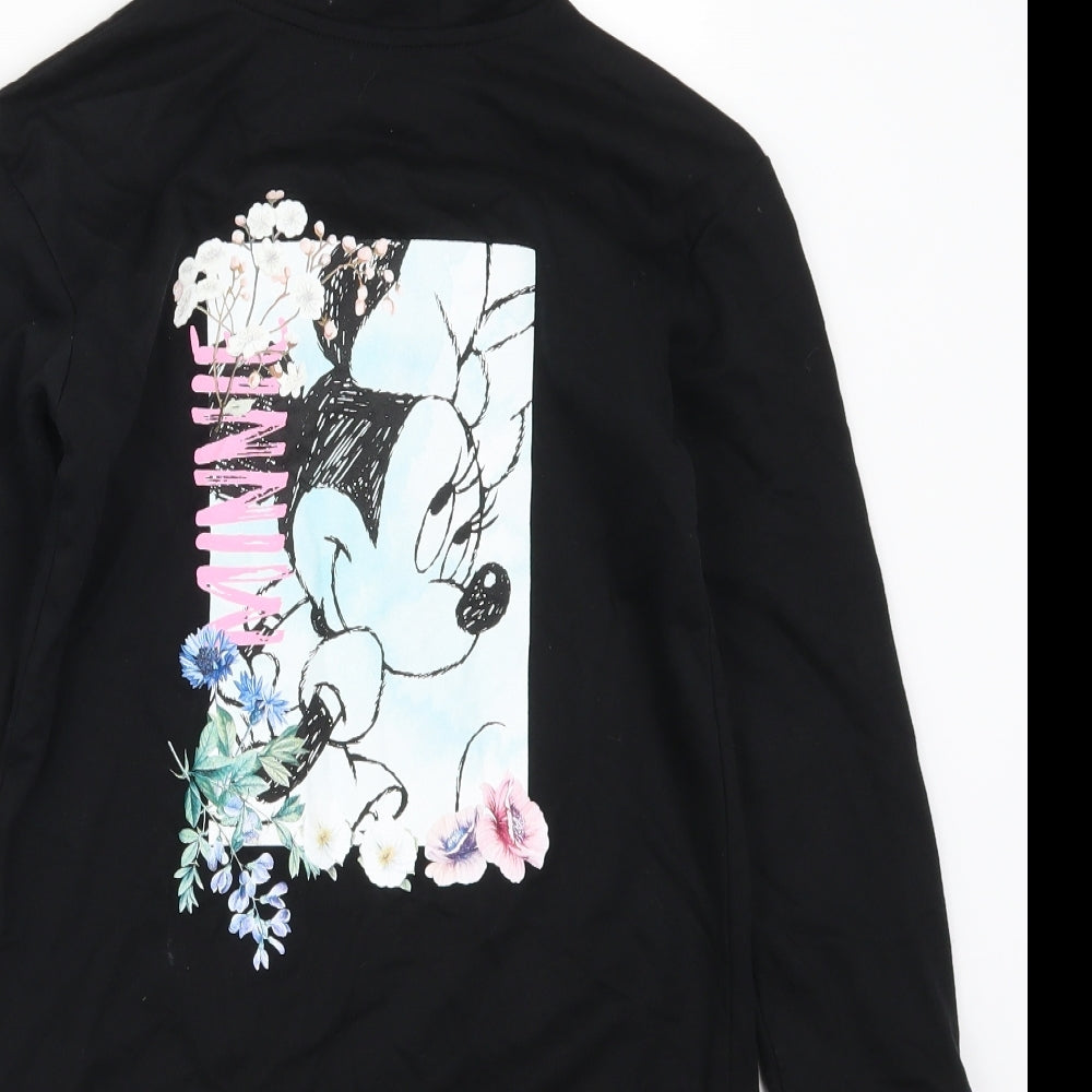 George Girls Black   Pullover Hoodie Size 7-8 Years  - Minnie Mouse